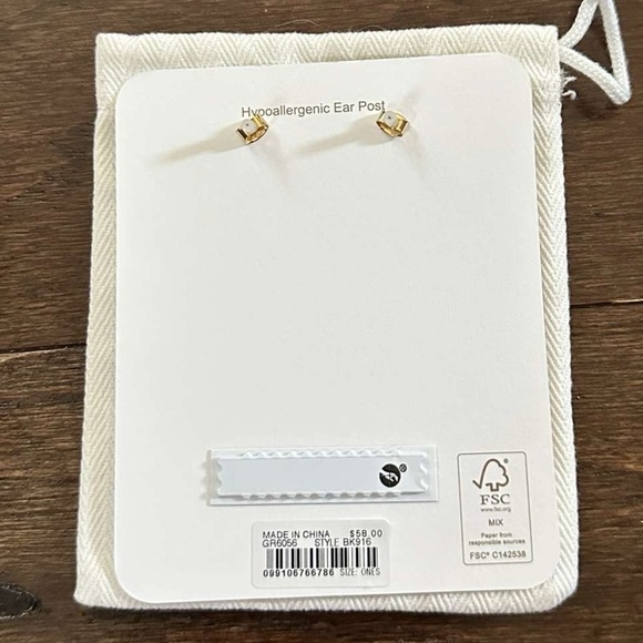 J.CREW-Mixed-stone drop earrings-blue/gold-NWT - Picture 8 of 8